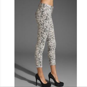 J. Brand gray floral Capri